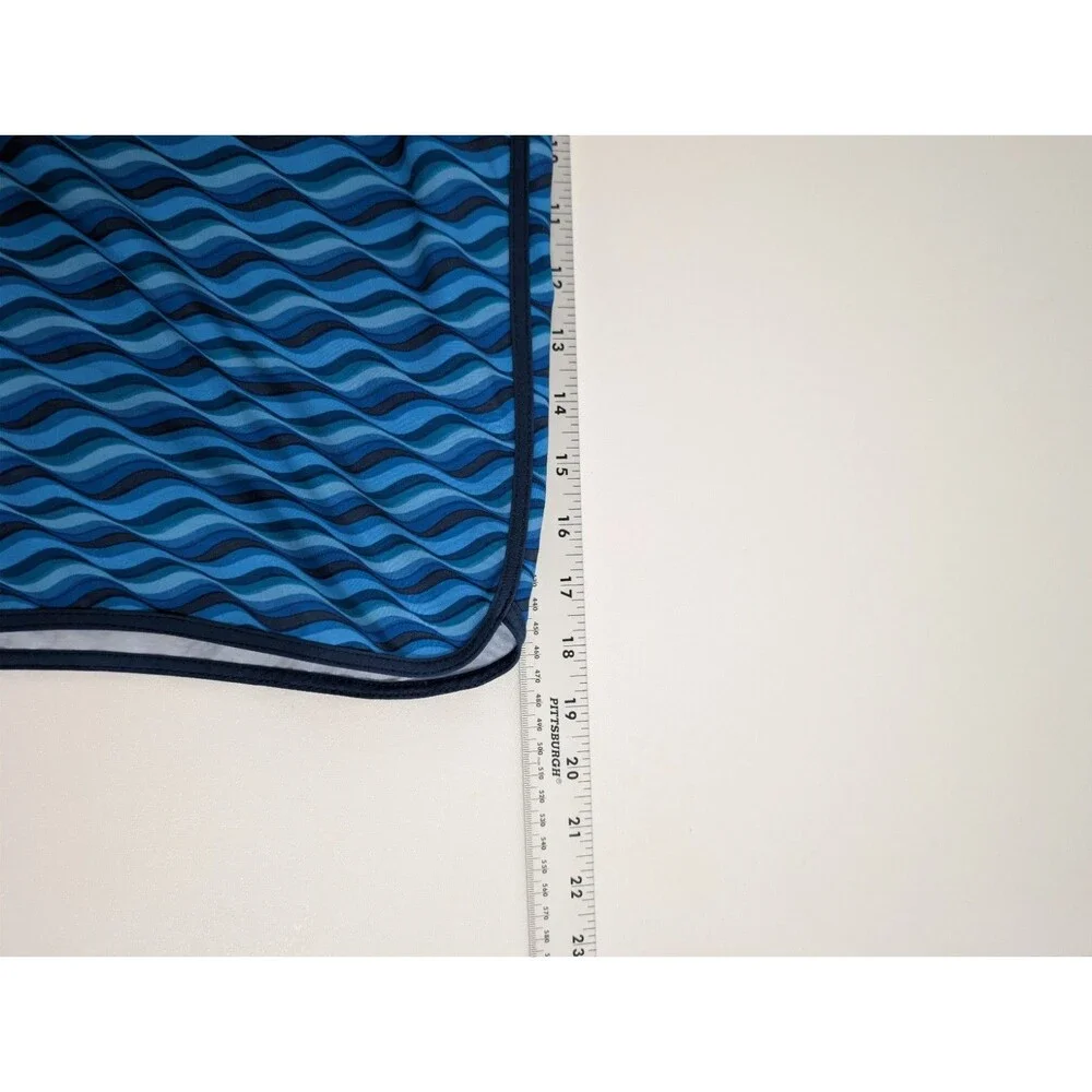 Fair Harbor swim trunks mens L blue black the anchor quick dry 8